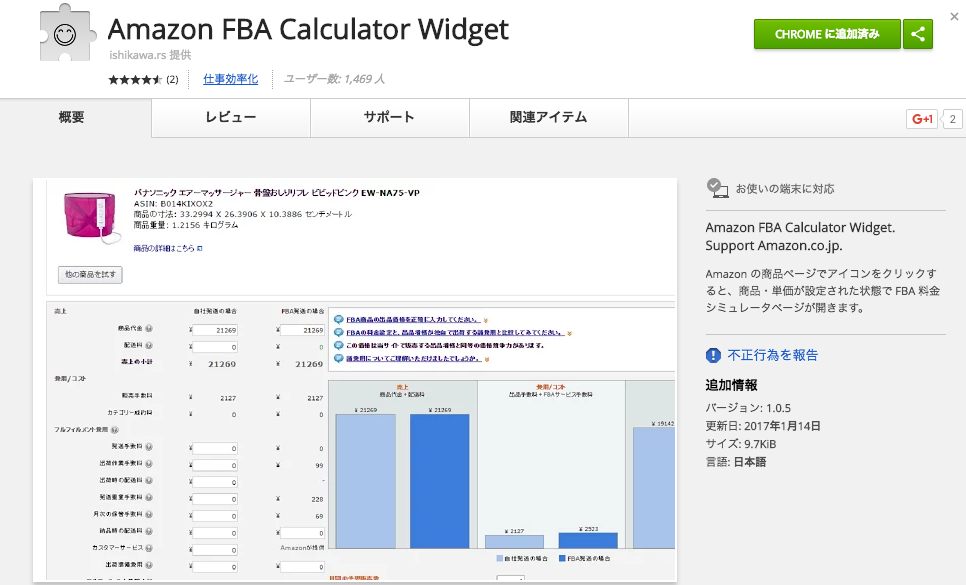 Amazon FBA Calculator Widget