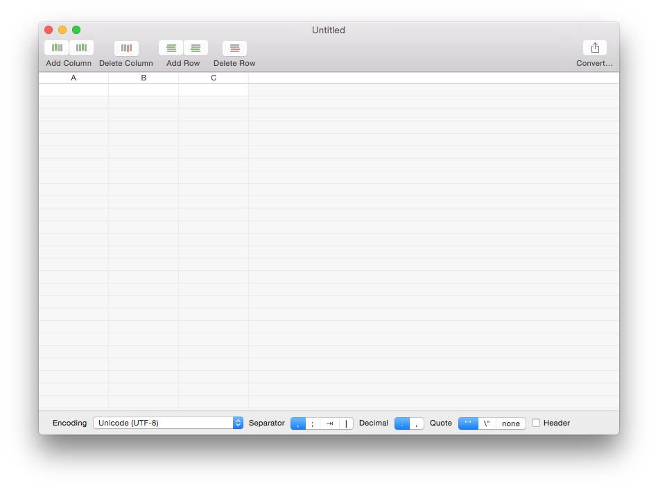 軽量 シンプルで使いやすいmac用の無料csvエディタ Table Tool Eプロ