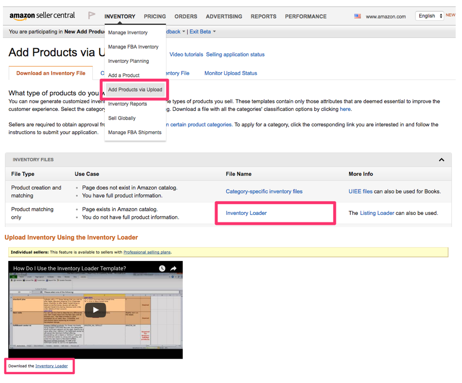 Amazon輸出 出品ファイルを使用した一括出品商品登録 既存カタログ編 Eプロ