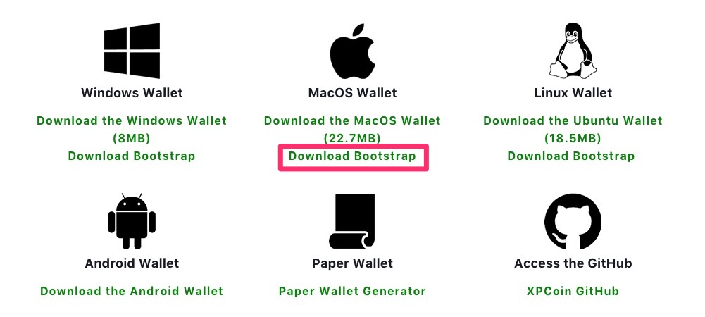 XPの公式サイトにアクセスし、「Download Bootstrap」をクリック